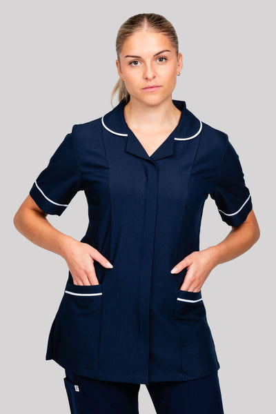 Jobe women’s health care tunics made from 4-way stretch Premium tri-blend fabric